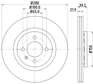 MDC744 MINTEX Тормозной диск MDC744 MINTEX Тормозной диск