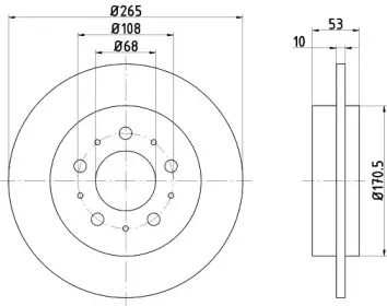 MDC1078 MINTEX Тормозной диск MDC1078 MINTEX Тормозной диск