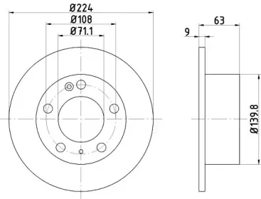 MDC631 MINTEX Тормозной диск MDC631 MINTEX Тормозной диск