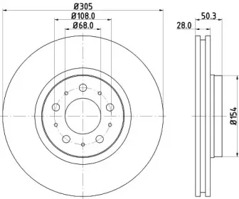 MDC1433C MINTEX Тормозной диск MDC1433C MINTEX Тормозной диск