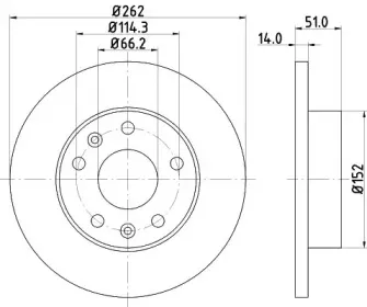 MDC1531 MINTEX Тормозной диск MDC1531 MINTEX Тормозной диск