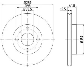 MDC1783 MINTEX Тормозной диск MDC1783 MINTEX Тормозной диск
