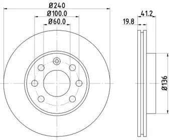 MDC1454C MINTEX Тормозной диск MDC1454C MINTEX Тормозной диск