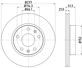MDC1502C MINTEX Тормозной диск MDC1502C MINTEX Тормозной диск