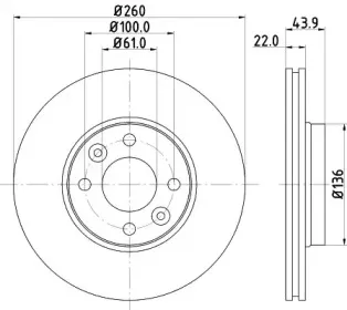 MDC1607C MINTEX Тормозной диск MDC1607C MINTEX Тормозной диск