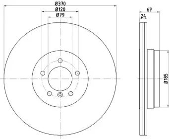 MDC1662 MINTEX Тормозной диск MDC1662 MINTEX Тормозной диск