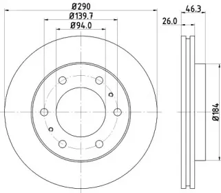 MDC1576 MINTEX Тормозной диск MDC1576 MINTEX Тормозной диск