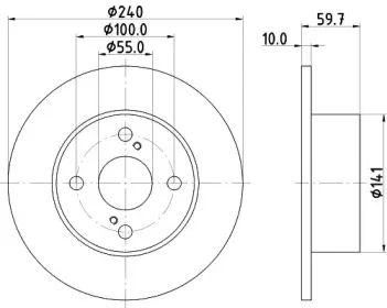 MDC1737 MINTEX Тормозной диск MDC1737 MINTEX Тормозной диск