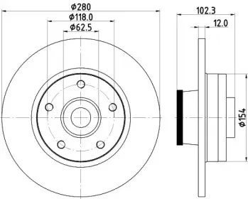 MDC1764 MINTEX Тормозной диск MDC1764 MINTEX Тормозной диск