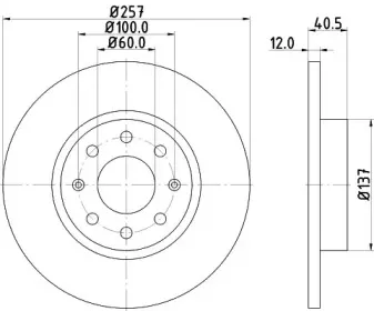 MDC1838 MINTEX Тормозной диск MDC1838 MINTEX Тормозной диск