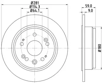 MDC2046 MINTEX Тормозной диск MDC2046 MINTEX Тормозной диск