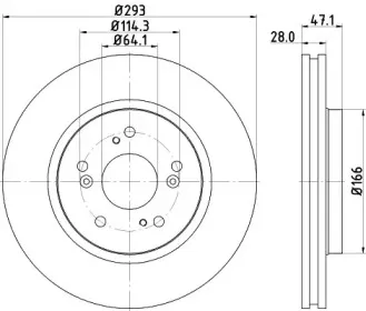 MDC2104 MINTEX Тормозной диск MDC2104 MINTEX Тормозной диск