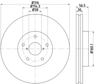 MDC2289 MINTEX Тормозной диск MDC2289 MINTEX Тормозной диск