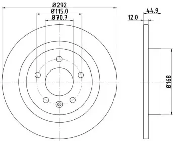 MDC2134 MINTEX Тормозной диск MDC2134 MINTEX Тормозной диск