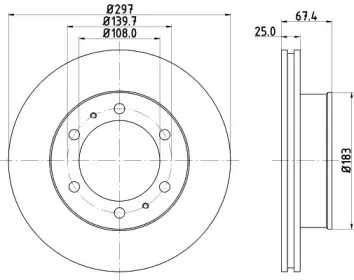 MDC2184 MINTEX Тормозной диск MDC2184 MINTEX Тормозной диск