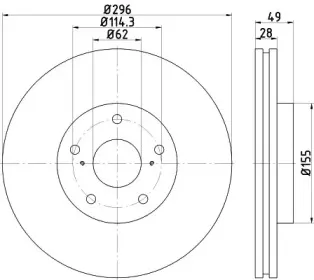 MDC2314 MINTEX Тормозной диск MDC2314 MINTEX Тормозной диск