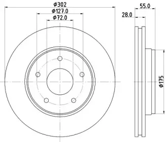 MDC2496 MINTEX Тормозной диск MDC2496 MINTEX Тормозной диск