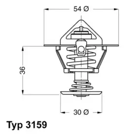 3159.82D WAHLER Термостат, охлаждающая жидкость 3159.82D WAHLER Термостат, охлаждающая жидкость
