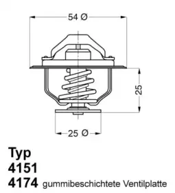 4151.76D WAHLER Термостат, охлаждающая жидкость 4151.76D WAHLER Термостат, охлаждающая жидкость