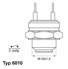 6010.88D WAHLER Термовыключатель, вентилятор радиатора 6010.88D WAHLER Термовыключатель, вентилятор радиатора