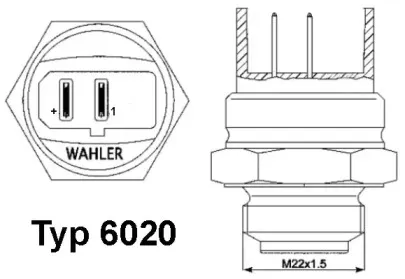 6020.92D WAHLER Термовыключатель, вентилятор радиатора 6020.92D WAHLER Термовыключатель, вентилятор радиатора