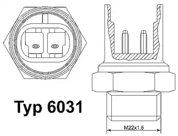 6031.100D WAHLER Термовыключатель, вентилятор радиатора 6031.100D WAHLER Термовыключатель, вентилятор радиатора