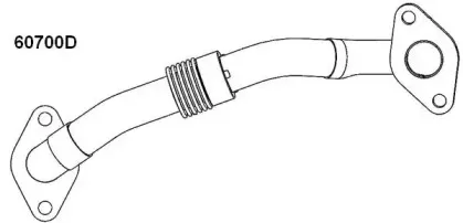 60700D WAHLER Трубка, клапан возврата ОГ 60700D WAHLER Трубка, клапан возврата ОГ