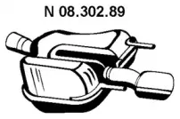 08.302.89 EBERSPÄCHER Глушитель выхлопных газов конечный 08.302.89 EBERSPÄCHER Глушитель выхлопных газов конечный