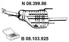 08.399.86 EBERSPÄCHER Глушитель выхлопных газов конечный 08.399.86 EBERSPÄCHER Глушитель выхлопных газов конечный
