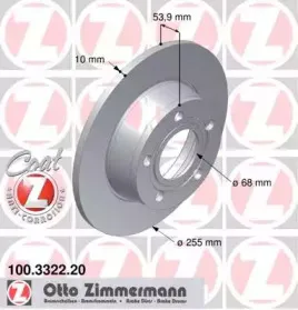 100.3322.20 ZIMMERMANN Тормозной диск 100.3322.20 ZIMMERMANN Тормозной диск