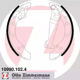 10990.102.4 ZIMMERMANN Комплект тормозных колодок 10990.102.4 ZIMMERMANN Комплект тормозных колодок