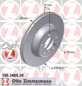 150.3465.20 ZIMMERMANN Тормозной диск 150.3465.20 ZIMMERMANN Тормозной диск