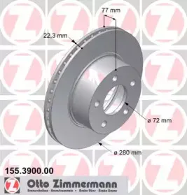 155.3900.00 ZIMMERMANN Тормозной диск 155.3900.00 ZIMMERMANN Тормозной диск