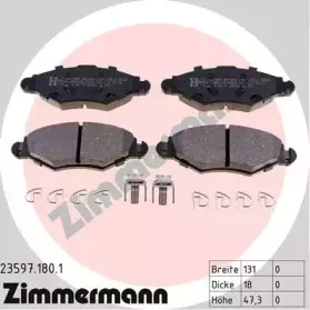 23597.180.1 ZIMMERMANN Комплект тормозных колодок, дисковый тормоз 23597.180.1 ZIMMERMANN Комплект тормозных колодок, дисковый тормоз