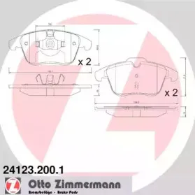 24123.200.1 ZIMMERMANN Комплект тормозных колодок, дисковый тормоз 24123.200.1 ZIMMERMANN Комплект тормозных колодок, дисковый тормоз
