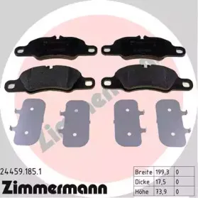 24459.185.1 ZIMMERMANN Комплект тормозных колодок, дисковый тормоз 24459.185.1 ZIMMERMANN Комплект тормозных колодок, дисковый тормоз