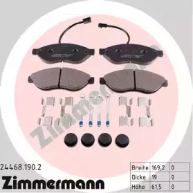 24468.190.2 ZIMMERMANN Комплект тормозных колодок, дисковый тормоз 24468.190.2 ZIMMERMANN Комплект тормозных колодок, дисковый тормоз