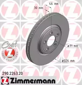 290.2263.20 ZIMMERMANN Тормозной диск 290.2263.20 ZIMMERMANN Тормозной диск