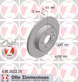 430.2622.20 ZIMMERMANN Тормозной диск 430.2622.20 ZIMMERMANN Тормозной диск