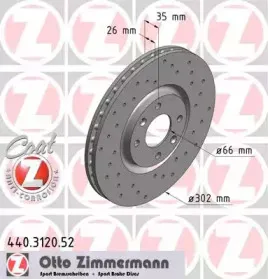 440.3120.52 ZIMMERMANN Тормозной диск 440.3120.52 ZIMMERMANN Тормозной диск