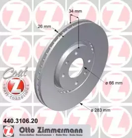 440.3106.20 ZIMMERMANN Тормозной диск 440.3106.20 ZIMMERMANN Тормозной диск