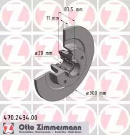 470.2434.00 ZIMMERMANN Тормозной диск 470.2434.00 ZIMMERMANN Тормозной диск