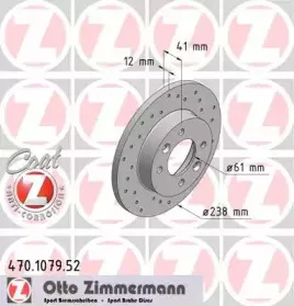 470.1079.52 ZIMMERMANN Тормозной диск 470.1079.52 ZIMMERMANN Тормозной диск