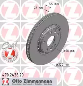 470.2438.20 ZIMMERMANN Тормозной диск 470.2438.20 ZIMMERMANN Тормозной диск