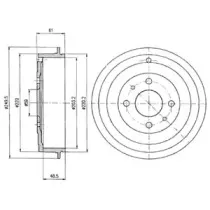BF366 DELPHI Тормозной барабан BF366 DELPHI Тормозной барабан