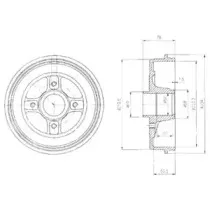 BF427 DELPHI Тормозной барабан BF427 DELPHI Тормозной барабан