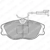 LP1400 DELPHI Комплект тормозных колодок, дисковый тормоз LP1400 DELPHI Комплект тормозных колодок, дисковый тормоз