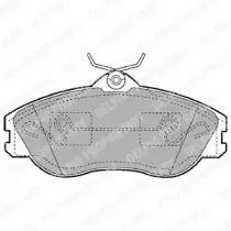 LP1445 DELPHI Комплект тормозных колодок, дисковый тормоз LP1445 DELPHI Комплект тормозных колодок, дисковый тормоз