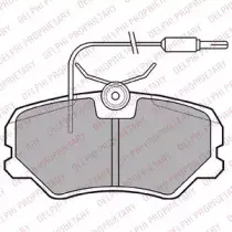 LP1606 DELPHI Комплект тормозных колодок, дисковый тормоз LP1606 DELPHI Комплект тормозных колодок, дисковый тормоз