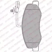 LP2192 DELPHI Комплект тормозных колодок, дисковый тормоз LP2192 DELPHI Комплект тормозных колодок, дисковый тормоз